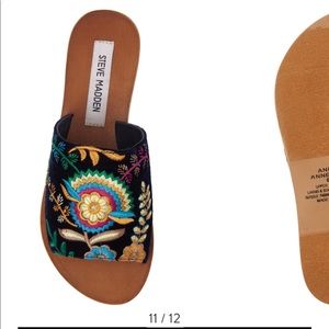 Anne Embroidered Slide Sandal